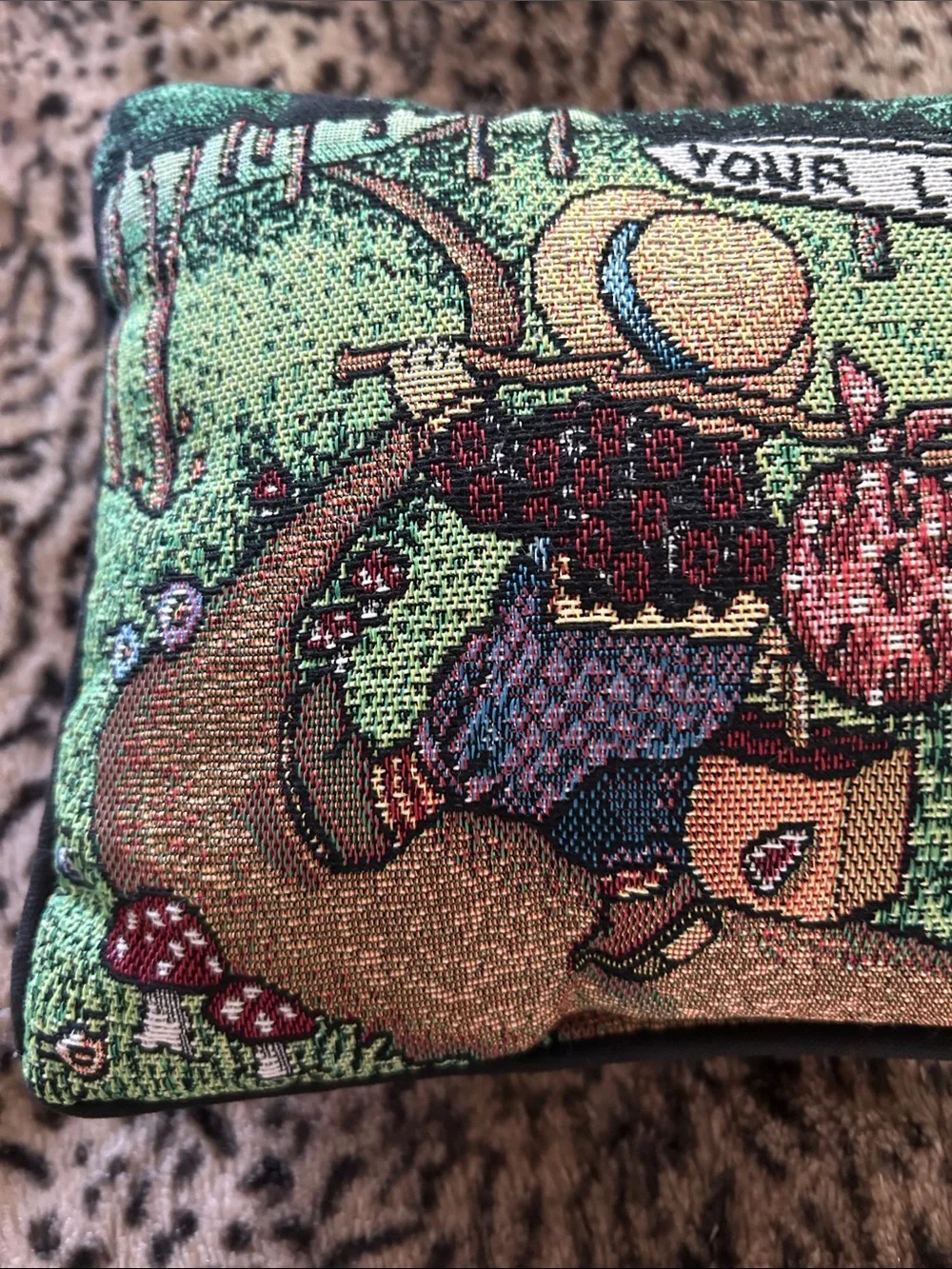 Mary Engelbreit Green and Brown 'Don't Look Back' Decorative Accent Pillow